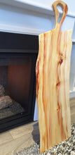 Load image into Gallery viewer, CH226 - 42" x 14" Manitoba Box Elder with purple/pink Epoxy Charcuterie Board / Serving Tray