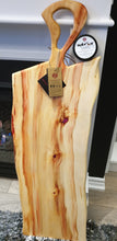 Load image into Gallery viewer, CH226 - 42" x 14" Manitoba Box Elder with purple/pink Epoxy Charcuterie Board / Serving Tray