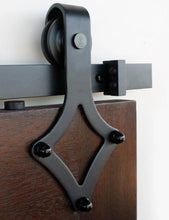 Load image into Gallery viewer, Barn Door Hardware - Single Door - Diamond Shaped Hangers - 8 ft Track