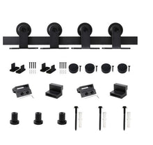 Load image into Gallery viewer, Barn Door Hardware - Double Door -  Top Mount Hangers - 13 ft Track