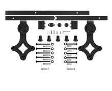 Load image into Gallery viewer, Barn Door Hardware - Single Door - Diamond Shaped Hangers - 6.6 ft Track