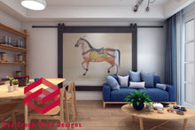 Load image into Gallery viewer, V Shaped Barn Door Hardware - Single Door - Top Mount Hangers - 6.6 ft Track