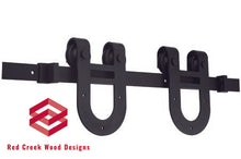 Load image into Gallery viewer, U Shaped Barn Door Hardware - Single Door - Top Mount Hangers - 6.6 ft Track
