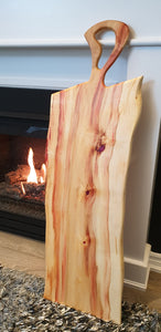 CH226 - 42" x 14" Manitoba Box Elder with purple/pink Epoxy Charcuterie Board / Serving Tray