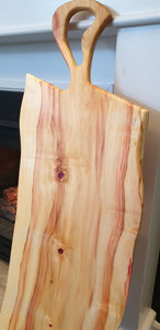 CH226 - 42" x 14" Manitoba Box Elder with purple/pink Epoxy Charcuterie Board / Serving Tray