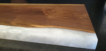 Load image into Gallery viewer, CH229 - 23.75&quot; x 10&quot; Live Edge Black Walnut with Pearl Epoxy Charcuterie Board / Serving Tray
