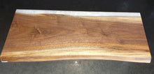 Load image into Gallery viewer, CH229 - 23.75&quot; x 10&quot; Live Edge Black Walnut with Pearl Epoxy Charcuterie Board / Serving Tray
