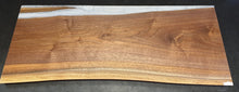 Load image into Gallery viewer, CH229 - 23.75&quot; x 10&quot; Live Edge Black Walnut with Pearl Epoxy Charcuterie Board / Serving Tray
