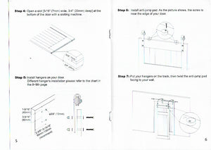 Mini Barn Door Hardware - Single Door - J Shaped Hangers - 72 inch Track