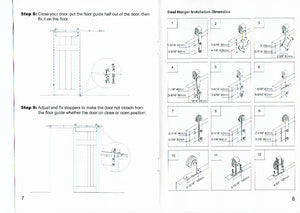 U Shaped Barn Door Hardware - Single Door - Top Mount Hangers - 6.6 ft Track